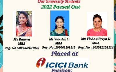 Placement Of 2022 Passed Out 3 MBA Students At ICICI Bank Placement Of 2022 Passed Out 3 MBA Students At ICICI Bank