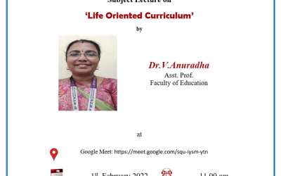 Subject Lecture on Life Oriented Curriculum Subject Lecture on Life Oriented Curriculum