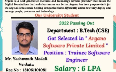 Arango Software Pvt.LTD Has Recruited Student Of Our College Arango Software Pvt.LTD Has Recruited Student Of Our College
