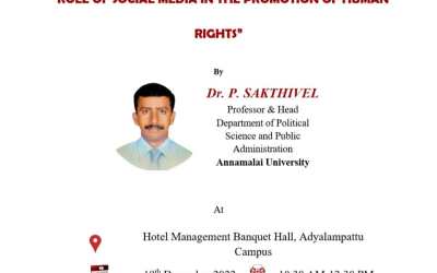 Guest Lecture on Role of Social Media in the Promotion of Human Rights Guest Lecture on Role of Social Media in the Promotion of Human Rights