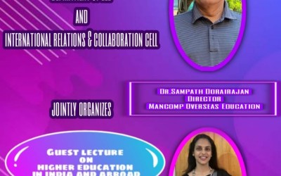 Guest Lecture on Higher Education in India and Abroad Guest Lecture on Higher Education in India and Abroad