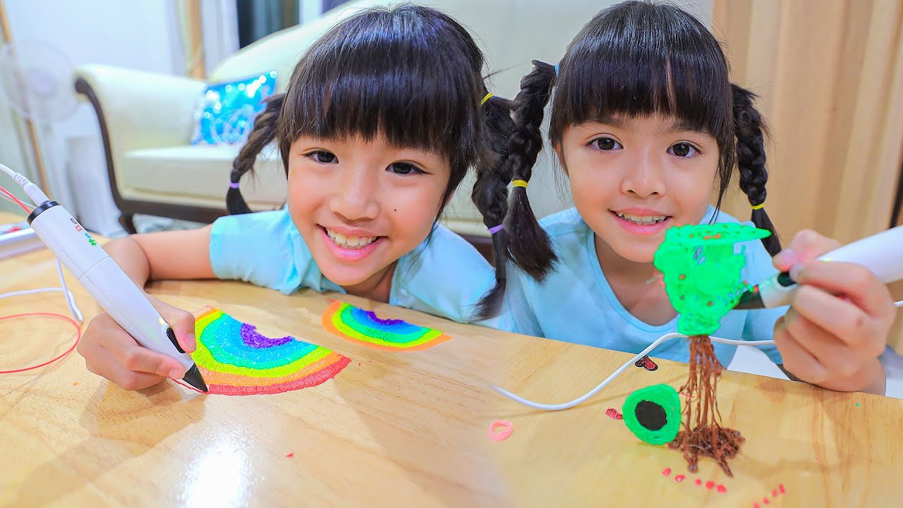 หนูยิ้มหนูแย้ม วาดรูปปากกา3มิติ หนูยิ้มหนูแย้ม วาดรูปปากกา3มิติ