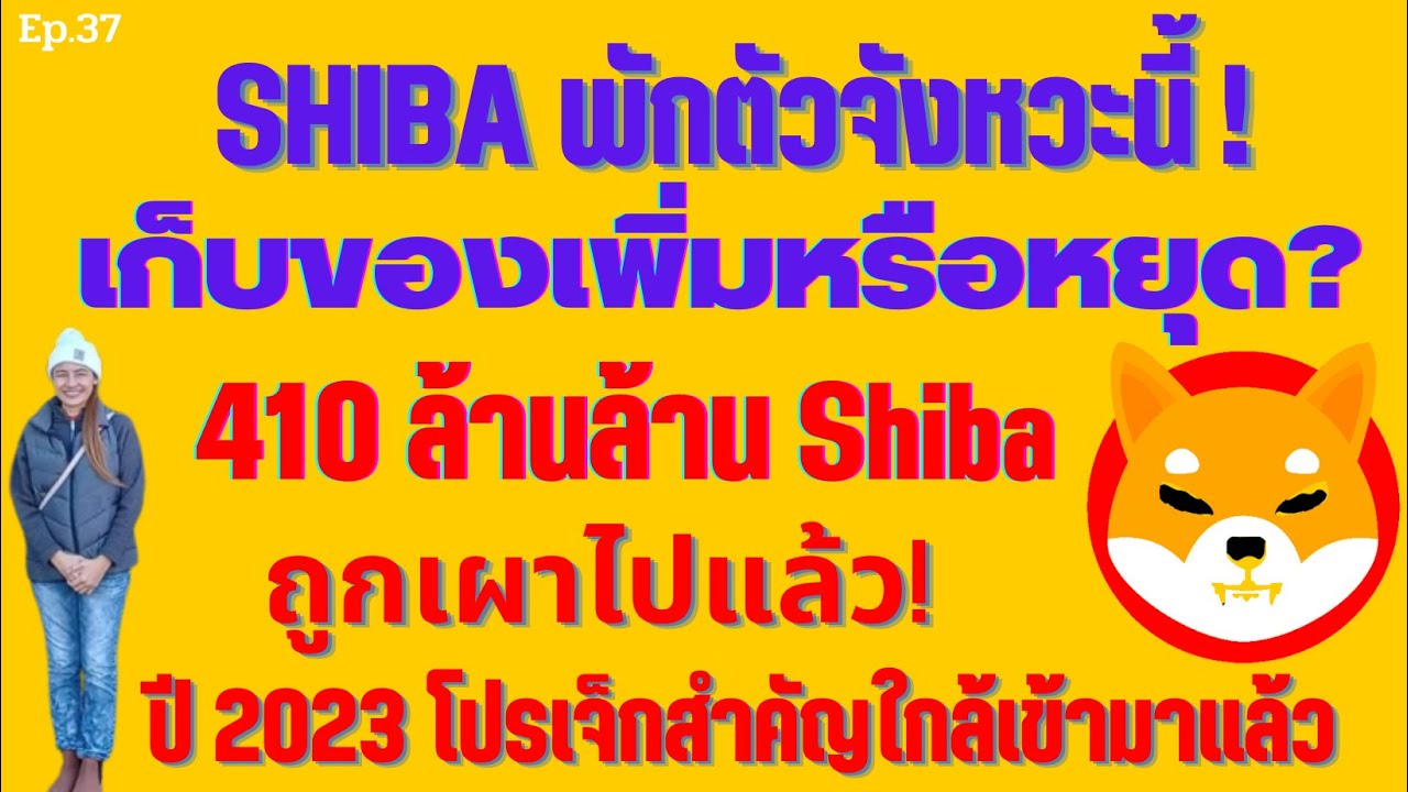 Shiba Ep.38 : Shiba พักตัวจังหวะนี้! เก็บของเพิ่มหรือหยุด? I อัปเดต 410 ล้านล้าน $SHIB ถูกเผาไปแล้ว! Shiba Ep.38 : Shiba พักตัวจังหวะนี้! เก็บของเพิ่มหรือหยุด? I อัปเดต 410 ล้านล้าน $SHIB ถูกเผาไปแล้ว!