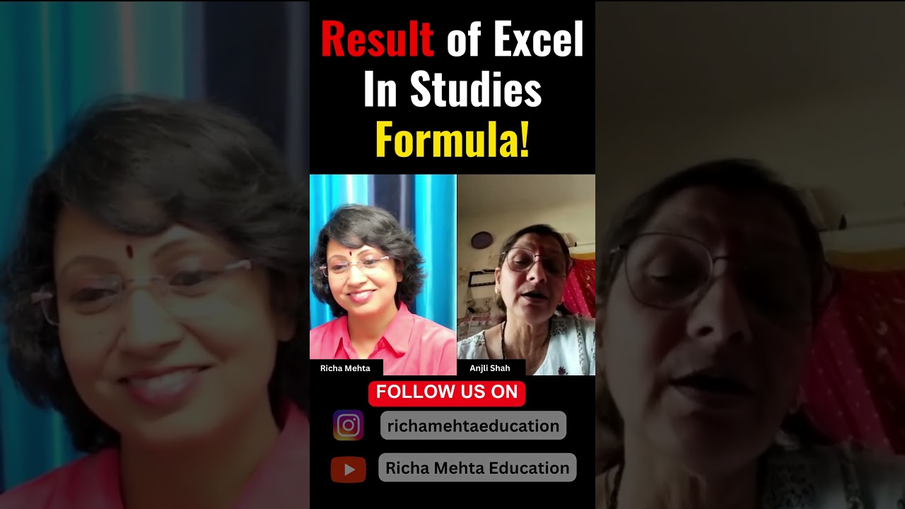 Result of Excel In Studies Formula! – Anjli Shah Review – Richa Mehta Review #Shorts Result of Excel In Studies Formula! – Anjli Shah Review – Richa Mehta Review #Shorts