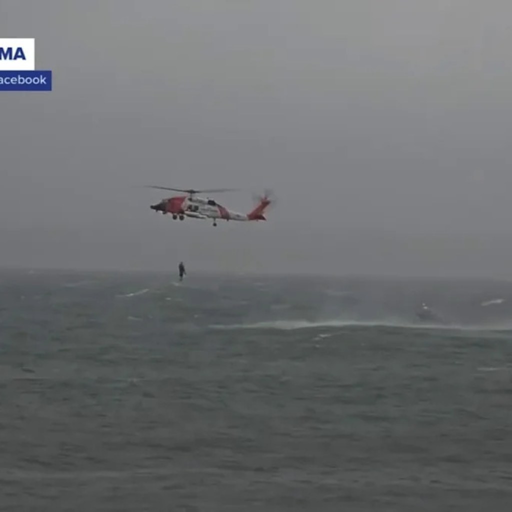 Watch: Coast Guard rescues person from waters off Massachusetts coast during deadly nor'easter Watch: Coast Guard rescues person from waters off Massachusetts coast during deadly nor'easter