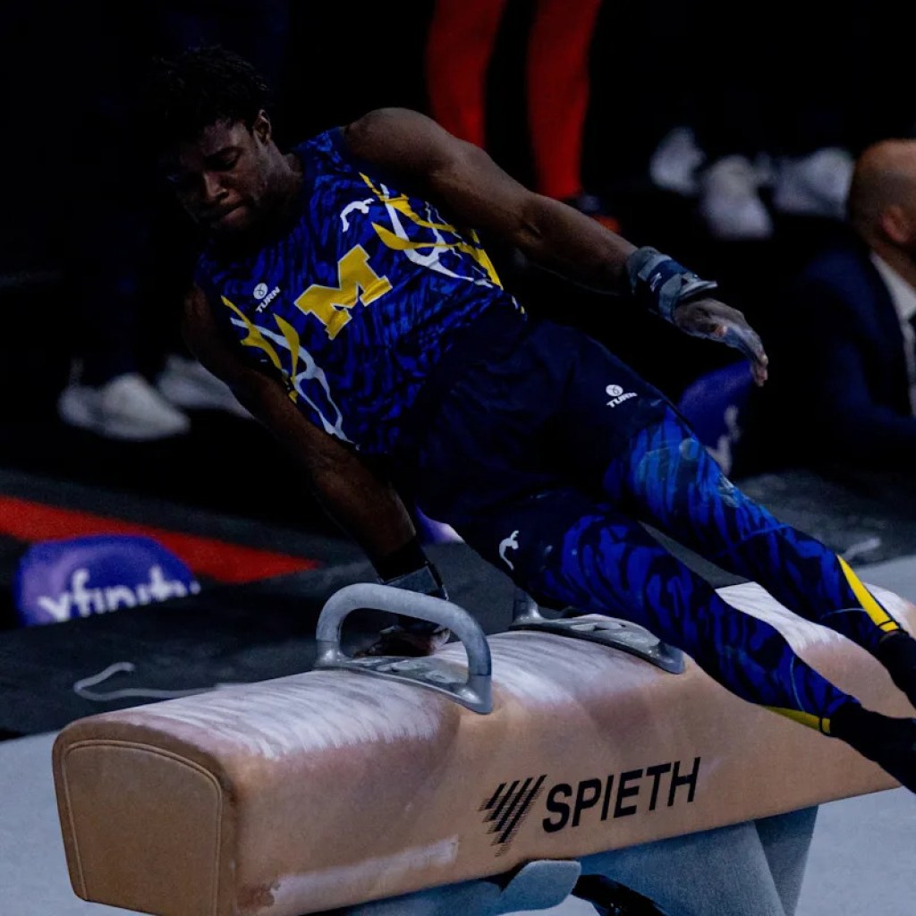 Frederick Richard trades out pants, deliberately takes uniform deductions at U.S. Gymnastics Championships Frederick Richard trades out pants, deliberately takes uniform deductions at U.S. Gymnastics Championships