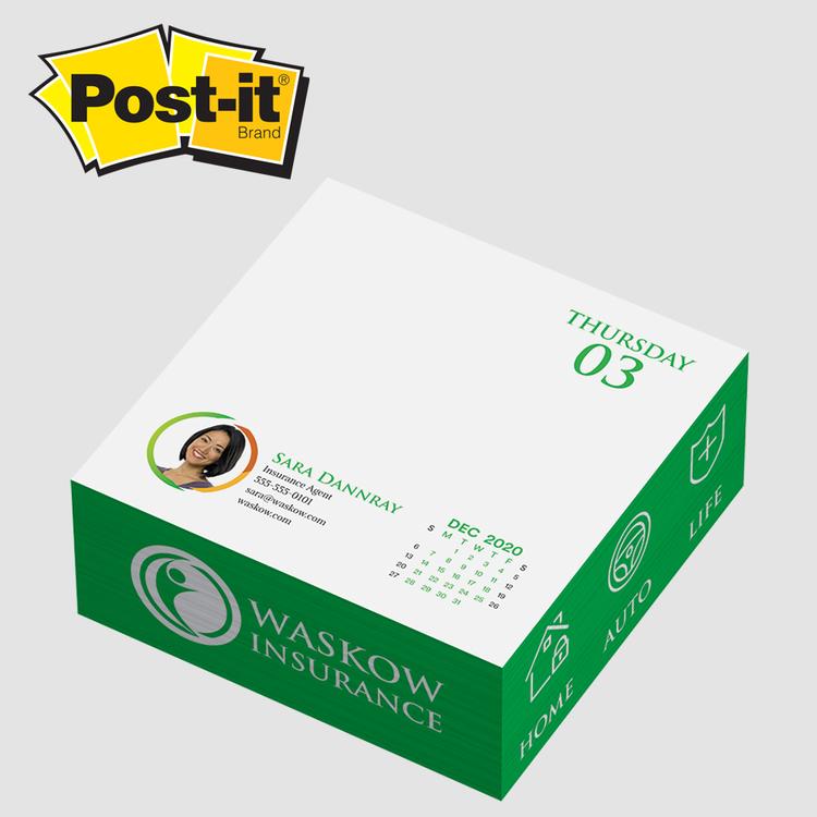 Post-it® Custom Printed Notes Calendar Cubes - 3 3/8 x 3 3/8 x 1 5/8 1 Post-it® Custom Printed Notes Calendar Cubes - 3 3/8 x 3 3/8 x 1 5/8 1