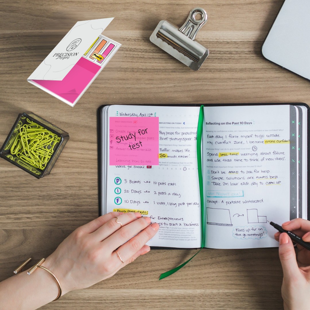 Post-it® Transparent Notes + Arrow Flags in Custom Printed Cover 1