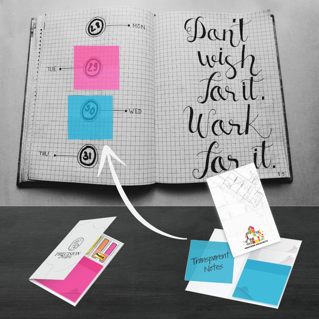 Post-it® Transparent Notes with Custom Printed Cover 1