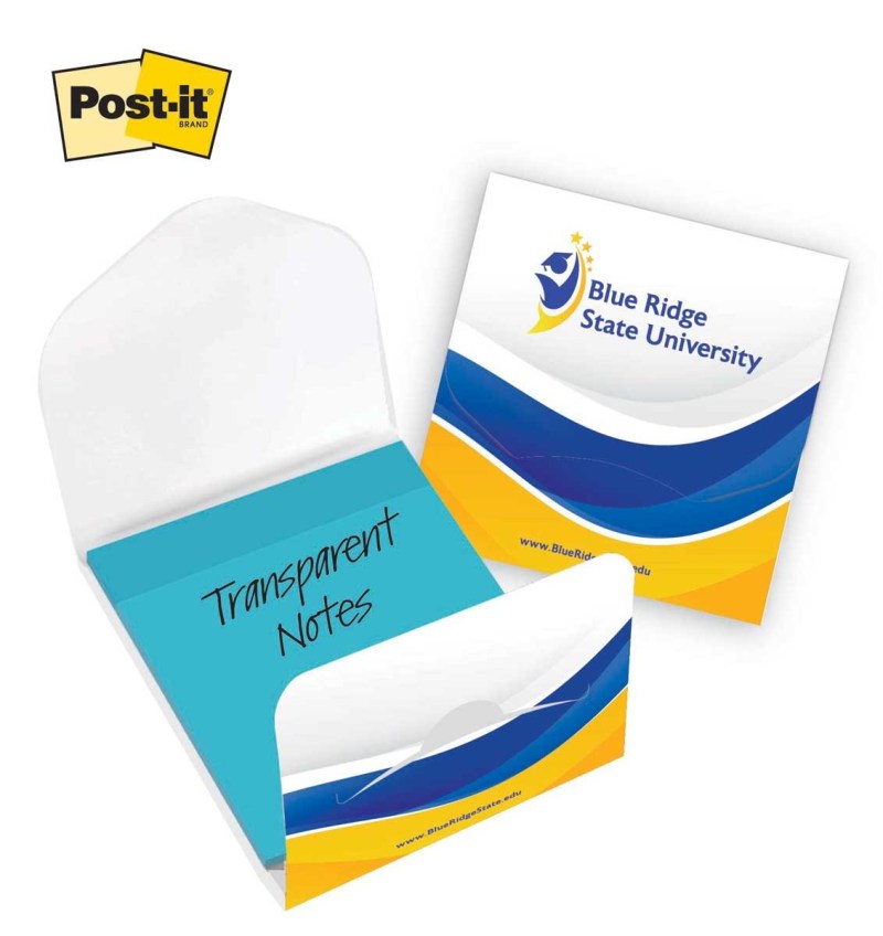 Post-it® Transparent Notes with Custom Printed Cover 3x3 2 Post-it® Transparent Notes with Custom Printed Cover 3x3 2