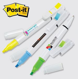 Post-it® Trio Series Custom Printed Flag, Pen & Highlighter Combo (4CP) 1