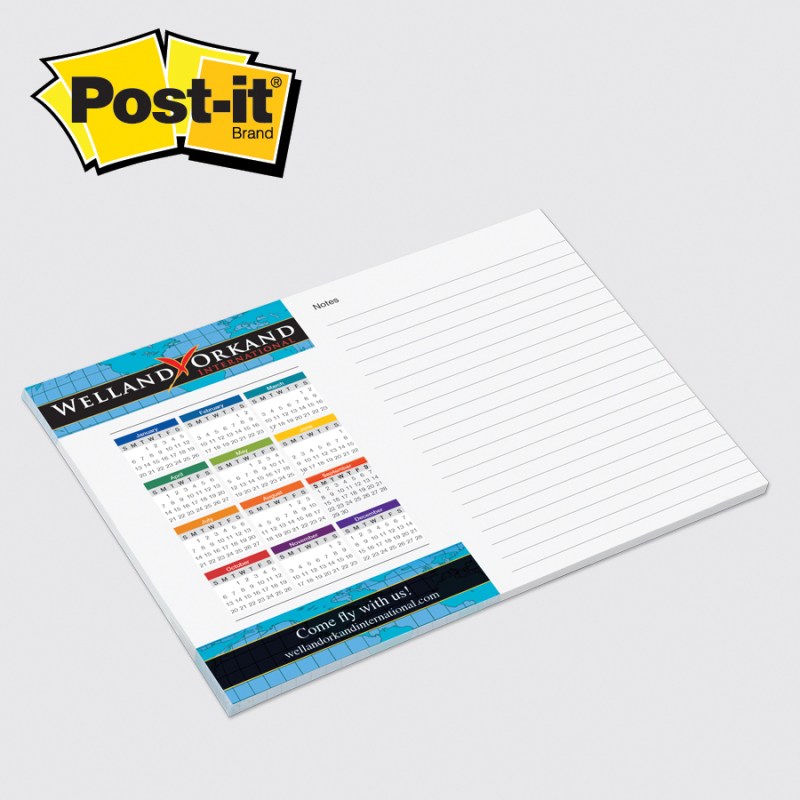Custom Printed Post-it® Notes (6"x8") 25 Sheets/ 4 Color 1 Custom Printed Post-it® Notes (6"x8") 25 Sheets/ 4 Color 1