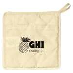 Quilted Cotton Canvas Pot Holder - 9001 NAT Transfer Quilted Cotton Canvas Pot Holder - 9001 NAT Transfer