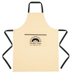 Cotton Cooking Apron - 9005 NATBLK Silkscreen Cotton Cooking Apron - 9005 NATBLK Silkscreen