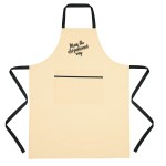 Cotton Cooking Apron - 9005 NATBLK Optional Silkscreen Cotton Cooking Apron - 9005 NATBLK Optional Silkscreen