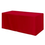 Fitted Poly/cotton 4-sided Table Cover - Fits 6' Standard Table - 0XTFT46 navyblue Fitted Poly/cotton 4-sided Table Cover - Fits 6' Standard Table - 0XTFT46 navyblue