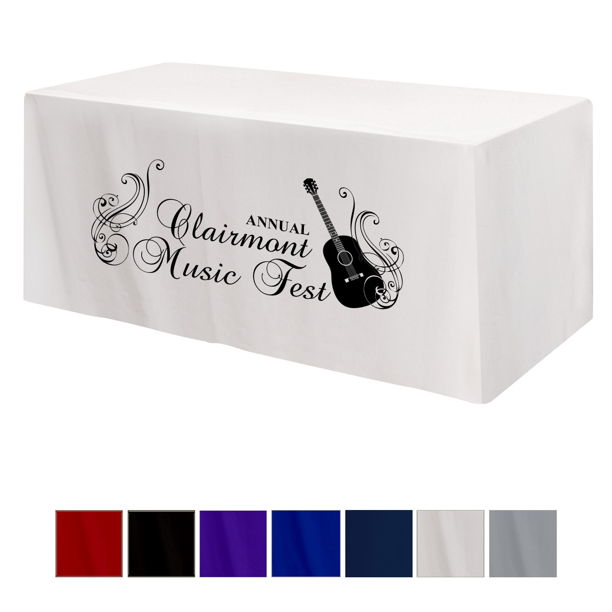 Fitted Poly/cotton 4-sided Table Cover - Fits 6%27 Standard Table 1 Fitted Poly/cotton 4-sided Table Cover - Fits 6%27 Standard Table 1