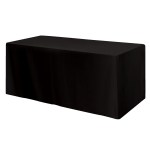 Fitted Poly/cotton 4-sided Table Cover - Fits 6' Standard Table - 0XTFT46 red Fitted Poly/cotton 4-sided Table Cover - Fits 6' Standard Table - 0XTFT46 red