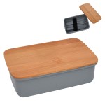 Wheat Lunch Set With Bamboo Lid - 76251 NAT Blank Wheat Lunch Set With Bamboo Lid - 76251 NAT Blank