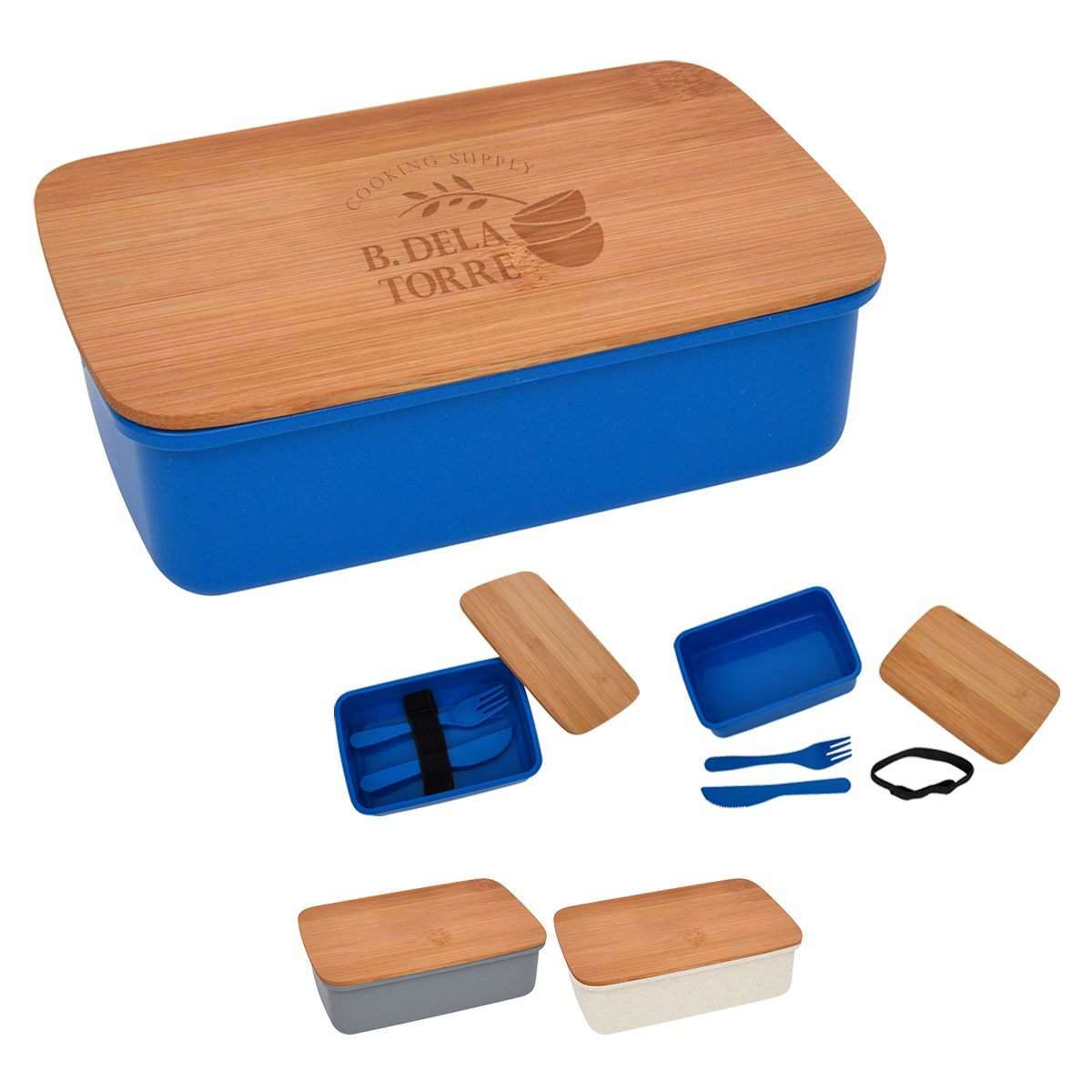 Wheat Lunch Set With Bamboo Lid 1