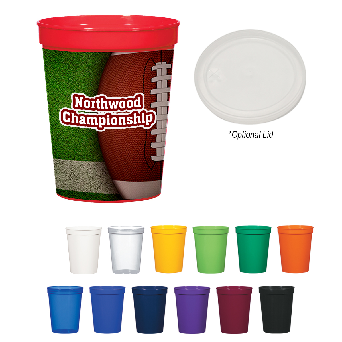 16 Oz. Full Color Big Game Stadium Cup 1