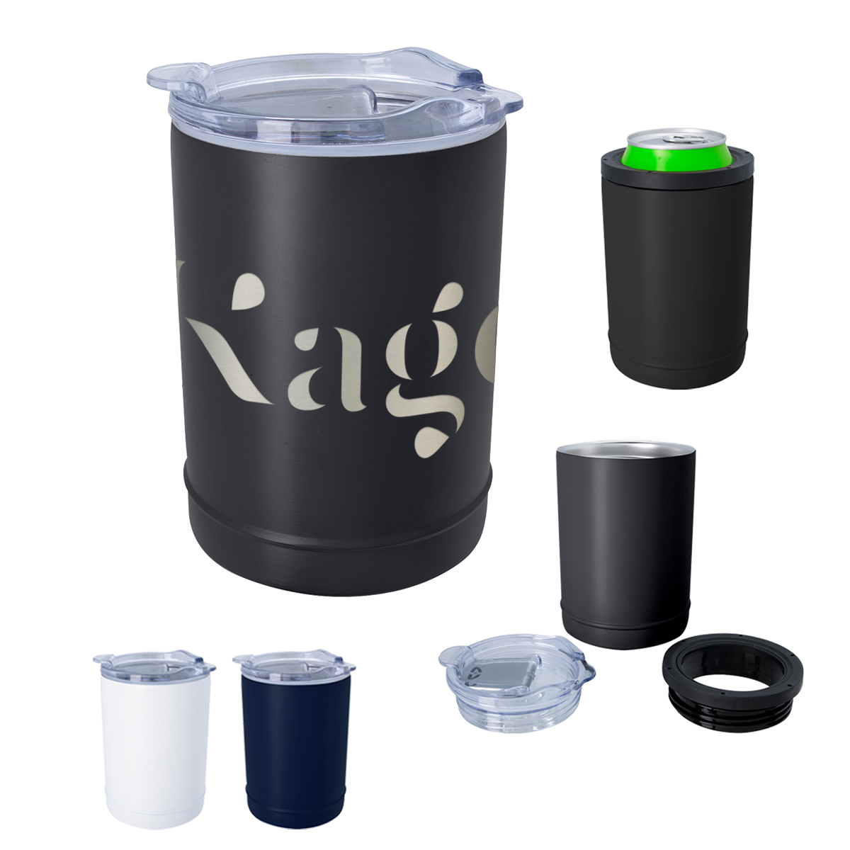 2-in-1 Full Laser Copper Insulated Beverage Holder And Tumbler 1