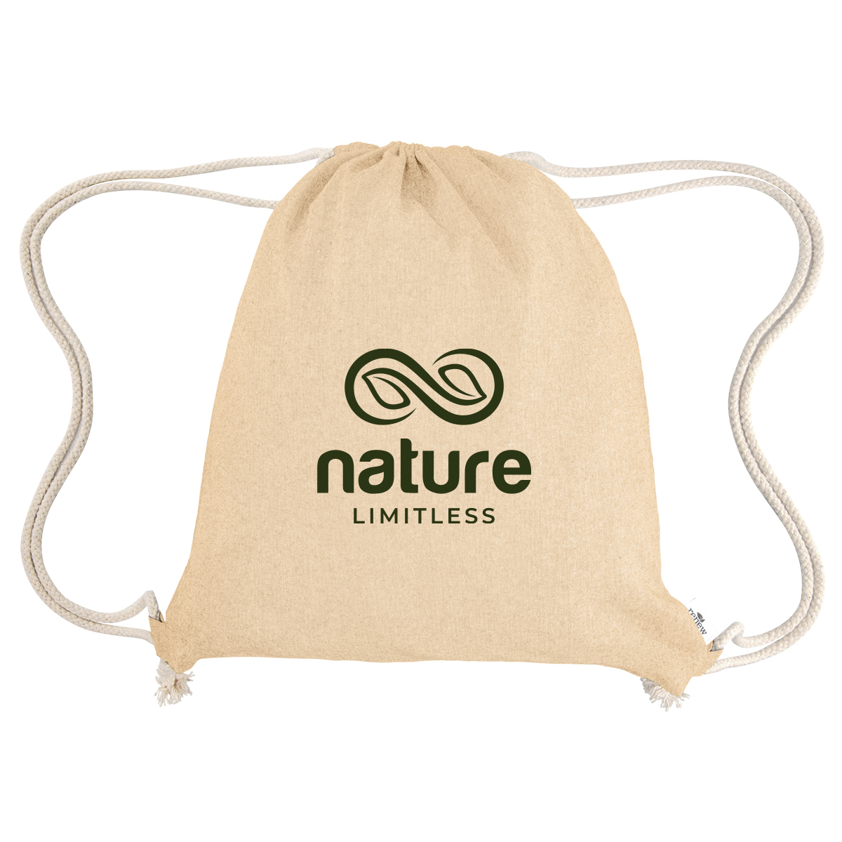 Nicole Recycled Cotton Drawstring Bag 1