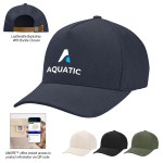 Aware™ Recycled Cotton Cap With Leatherette Backstrap 1 Aware™ Recycled Cotton Cap With Leatherette Backstrap 1