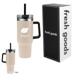 Fresh Goods 40 Oz. Intrepid Stainless Steel Tumbler - 59928 BEG Silkscreen Fresh Goods 40 Oz. Intrepid Stainless Steel Tumbler - 59928 BEG Silkscreen