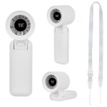 Rabs Folding Fan With Digital Display - 80289 WHT Blank Rabs Folding Fan With Digital Display - 80289 WHT Blank