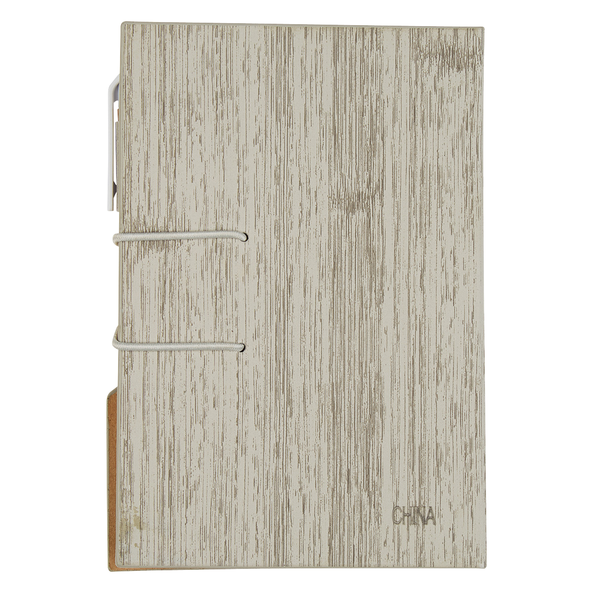 Woodgrain Look Notebook With Sticky Notes And Flags 1