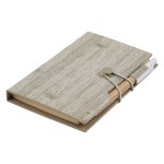 Woodgrain Look Notebook With Sticky Notes And Flags - 6113 GRA Angle Woodgrain Look Notebook With Sticky Notes And Flags - 6113 GRA Angle