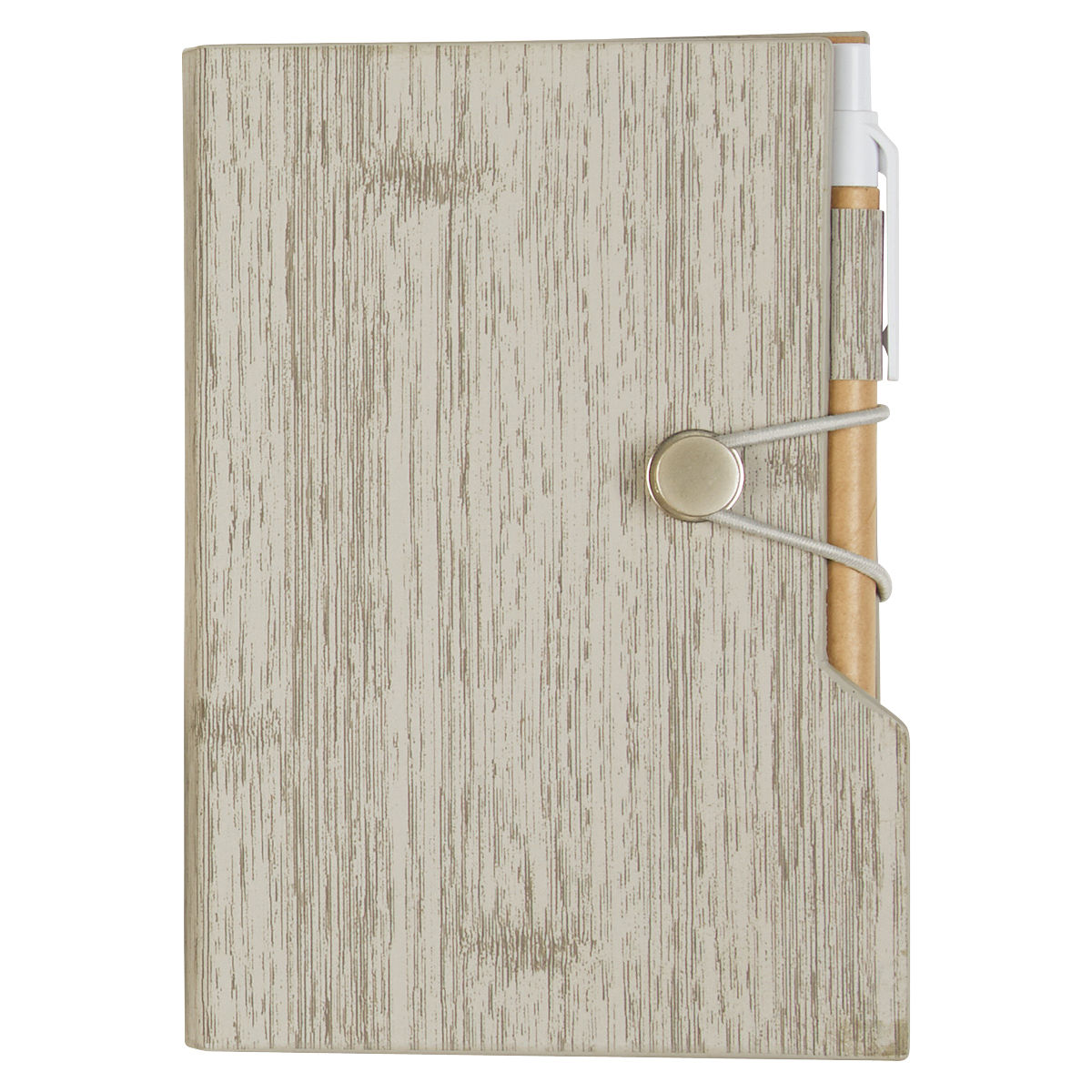 Woodgrain Look Notebook With Sticky Notes And Flags 1