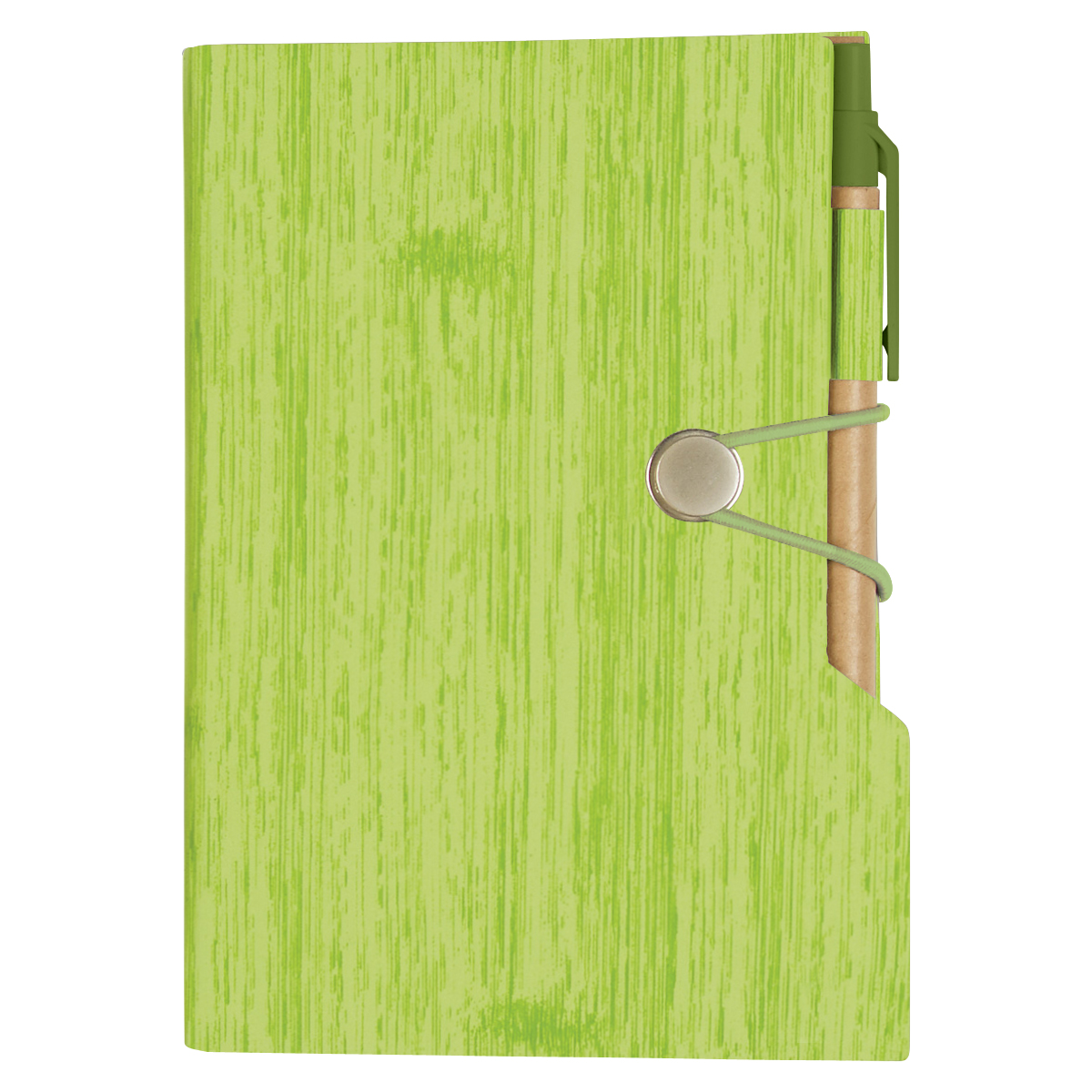 Woodgrain Look Notebook With Sticky Notes And Flags 1