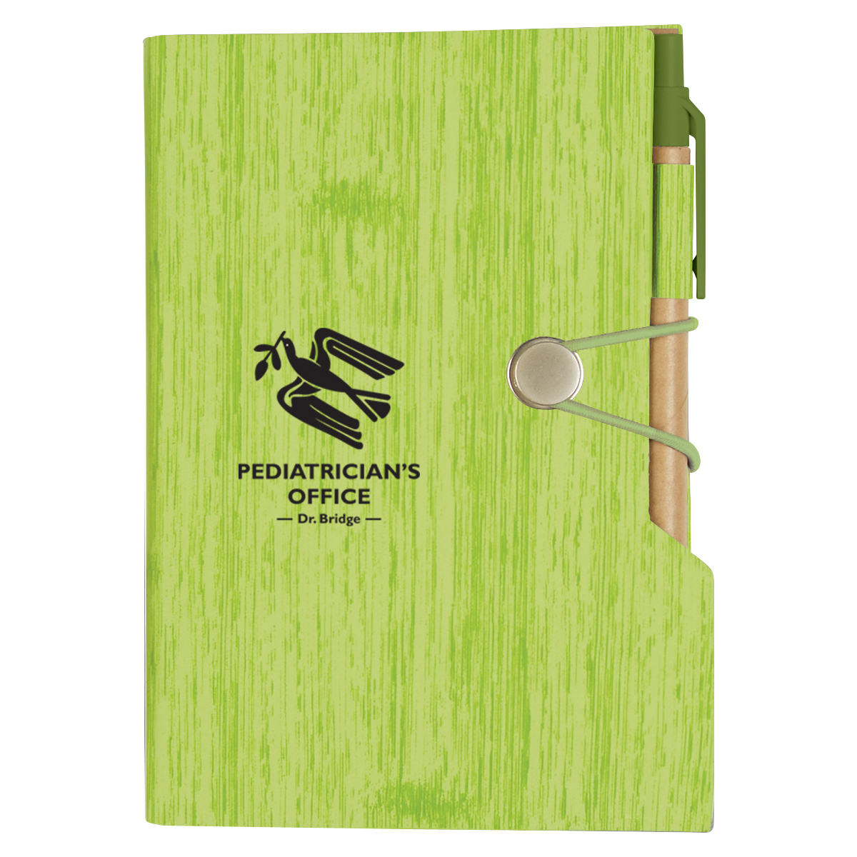 Woodgrain Look Notebook With Sticky Notes And Flags 1