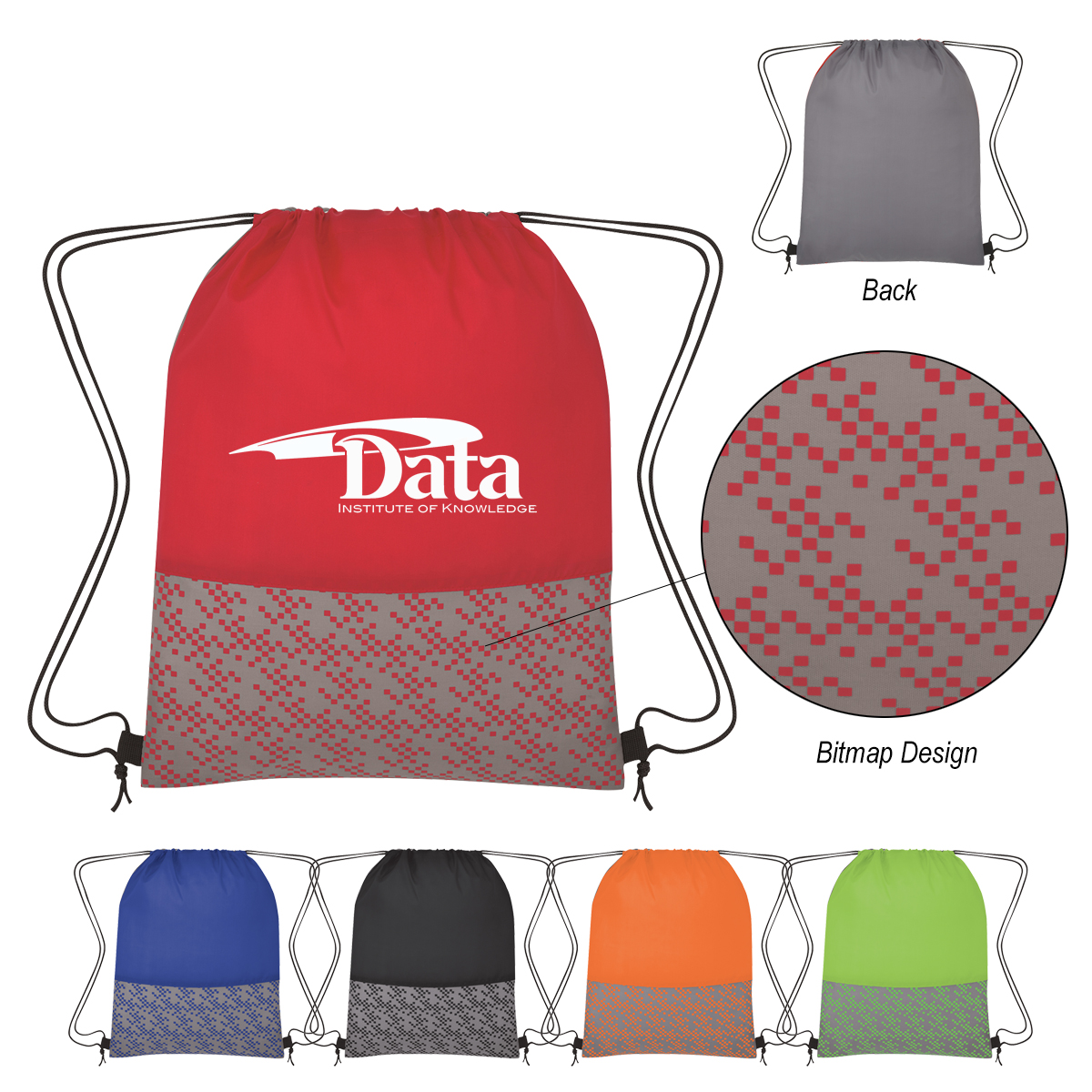 Bitmap Drawstring Backpack 1