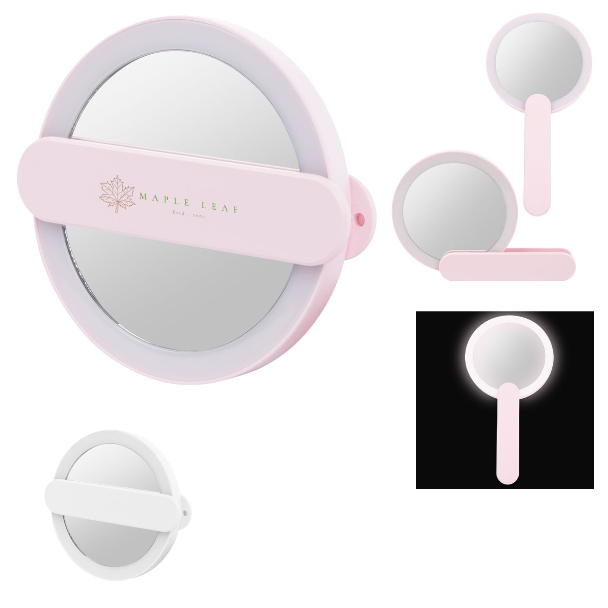 Led Mirror With Swivel Handle 1