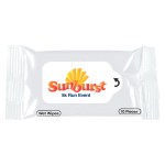 Wet Wipe Packet - 9043 WHT Personalization 4CP Wet Wipe Packet - 9043 WHT Personalization 4CP