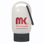 1 Oz. Hand Sanitizer With Carabiner - /9057 BLK Clear Label 1 Oz. Hand Sanitizer With Carabiner - /9057 BLK Clear Label