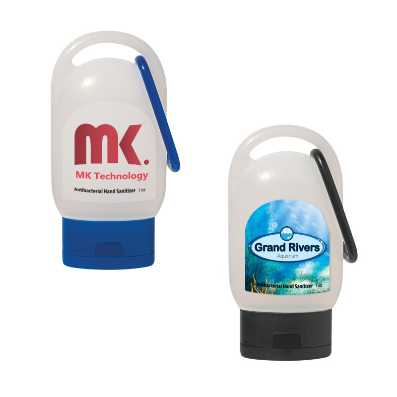 1 Oz. Hand Sanitizer With Carabiner 1 1 Oz. Hand Sanitizer With Carabiner 1