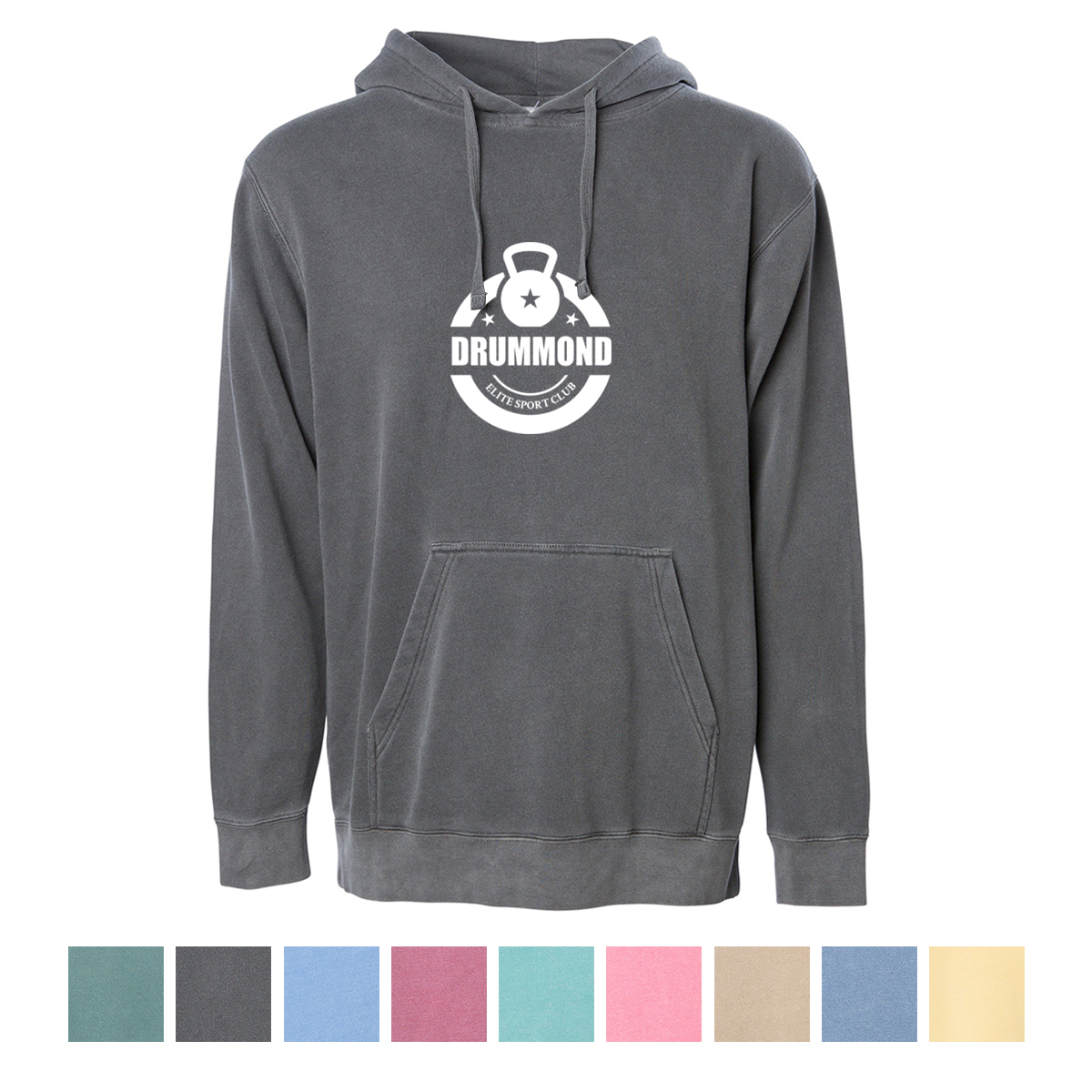 Independent Trading Company Unisex Midweight Pigment Dyed Hooded Sweatshirt 1
