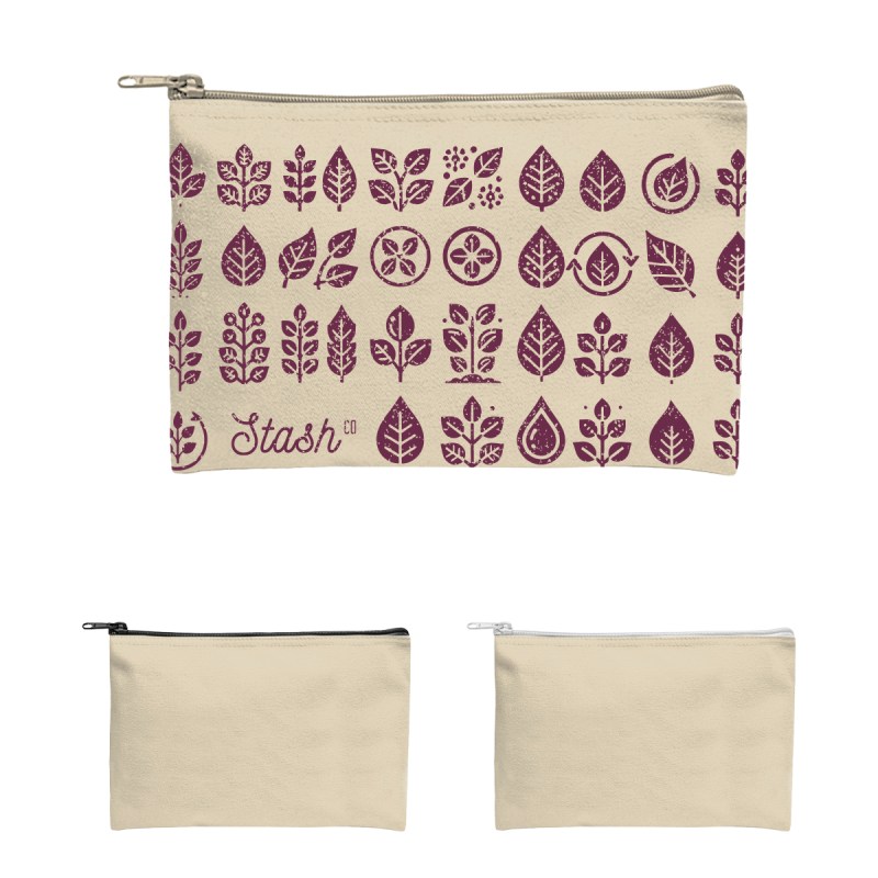 Recycled Canvas Zippered Pouch 1 Recycled Canvas Zippered Pouch 1
