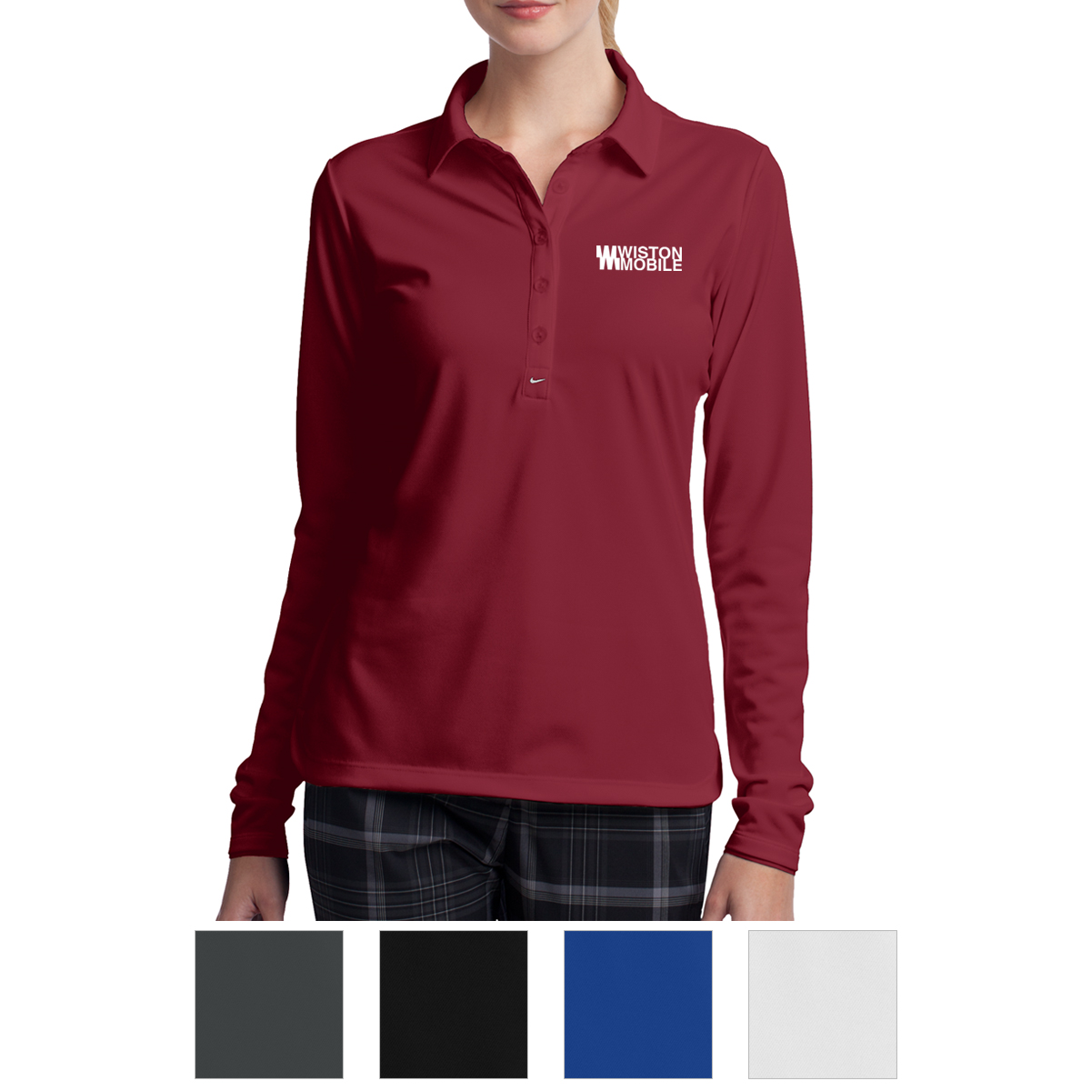 Nike Ladies' Long Sleeve Dri-fit Stretch Tech Polo 1
