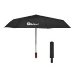 42" Arc Rpet Telescopic Folding Umbrella - 45015 BLKRED Silkscreen 42" Arc Rpet Telescopic Folding Umbrella - 45015 BLKRED Silkscreen