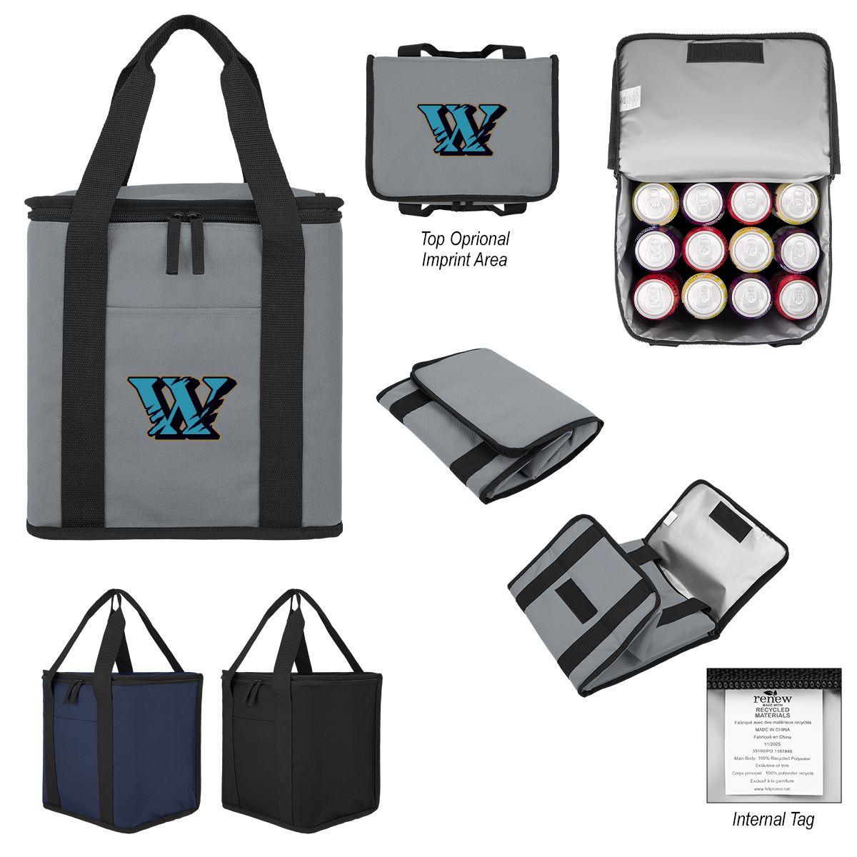 Flip 'n Chill Rpet 24 Can Foldable Cooler Bag 1