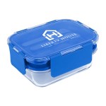 Recycled Double Decker Glass Bento Box - 75253 BLU Silkscreen Recycled Double Decker Glass Bento Box - 75253 BLU Silkscreen