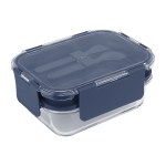 Recycled Double Decker Glass Bento Box - 75253 NAV Blank Recycled Double Decker Glass Bento Box - 75253 NAV Blank