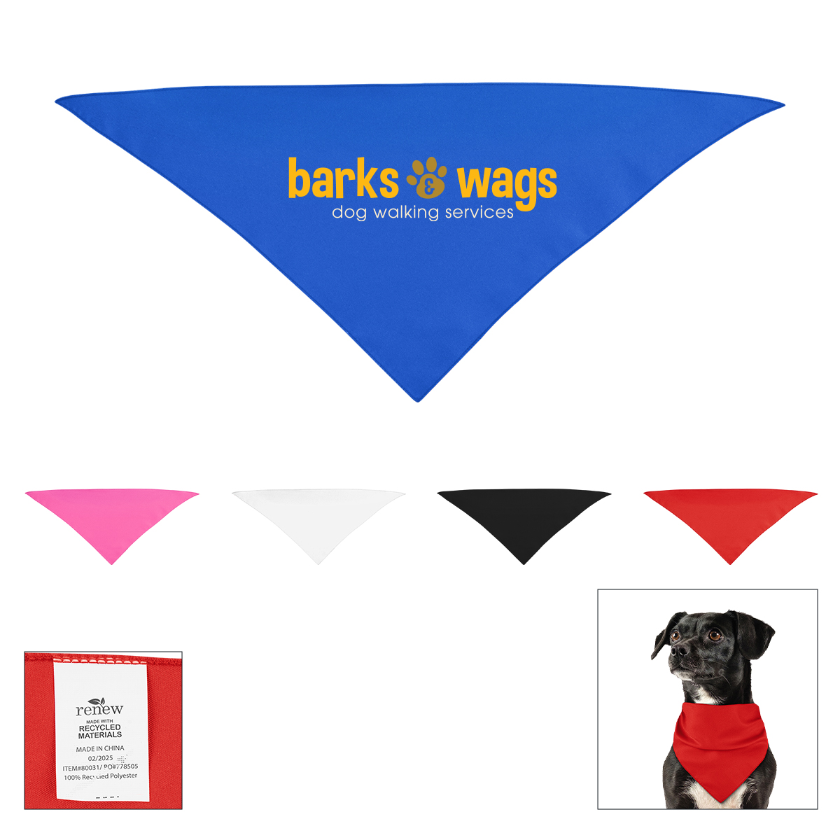 Small Triangle Rpet Pet Bandana 1