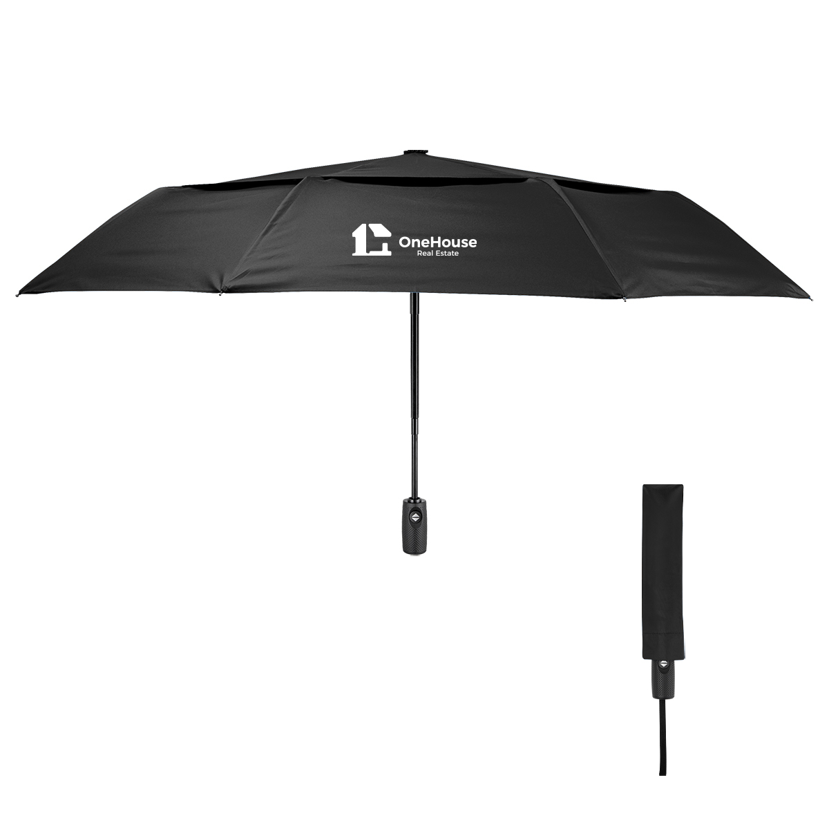 42" Telescopic Folding Umbrella With 100% Rpet Canopy 1