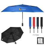 42" Telescopic Folding Umbrella With 100% Rpet Canopy 1 42" Telescopic Folding Umbrella With 100% Rpet Canopy 1